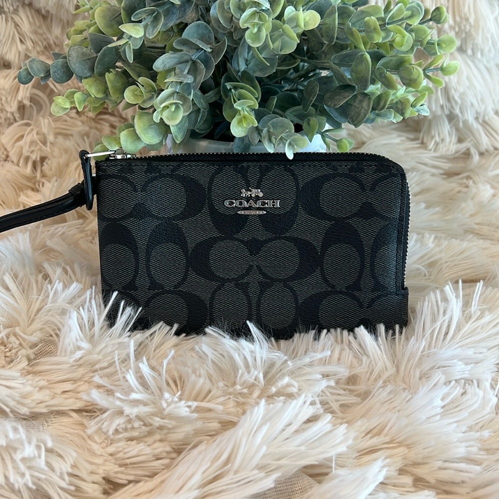 Coach Black Wristlet Clutch